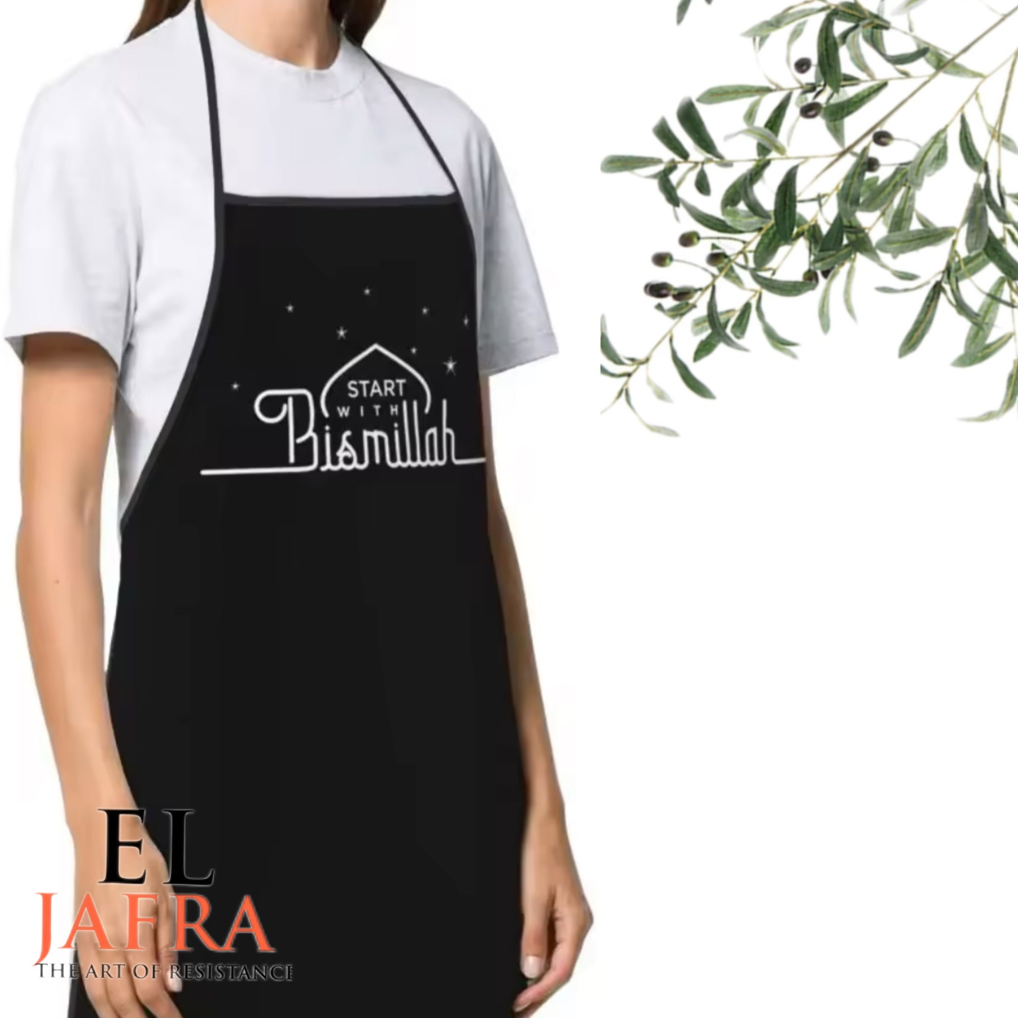 Start With Bismillah Bib Apron (8127867977910)